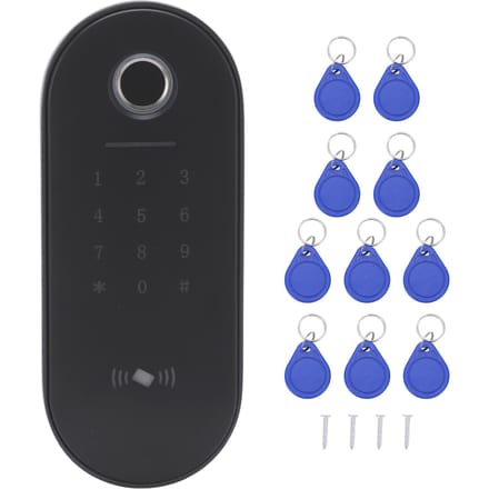 Waterdicht Toegangscontrolesysteem Vingerafdruk Wachtwoord 13.56Mhz IC Kaart Ingang voor Thuis Kantoor black