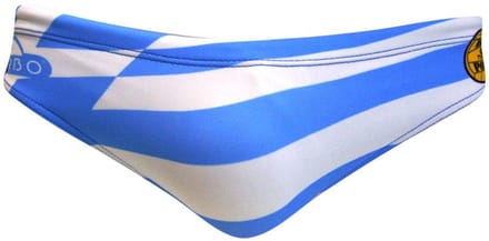Turbo Greece Zwemslip Wit,Blauw 3XL Man