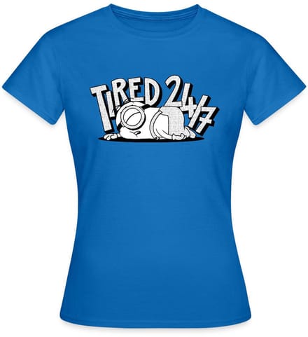 Minions Stuart Tired 24/7 T-Shirt Dames