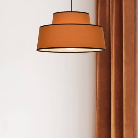 COREP Hanglamp Mallorca, karamel, Ø 38 cm, katoen