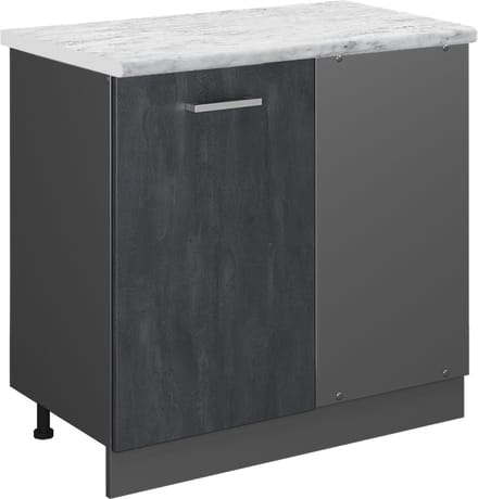 Vicco R-Line Hoekkast – 86 cm WB Marmer Zwart beton