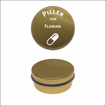 Pillen Blikje Met Naam Gravering - Florian