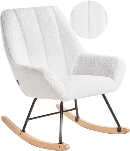 KINNO - Schommelstoel - Off-white - Bouclé