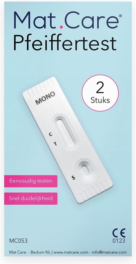 Mat Care Pfeiffer test - Pfeiffertest - Mononucleose test - 2 testen