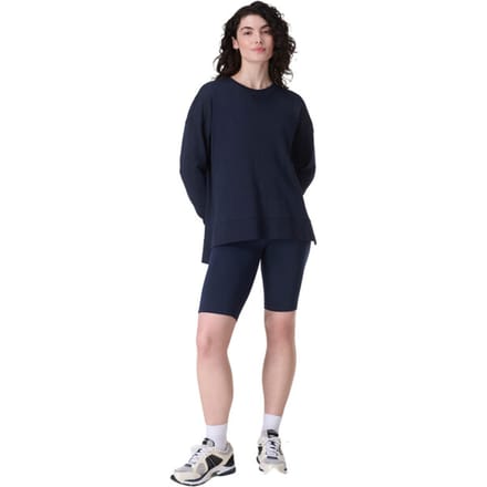 Sweaty Betty After Class Longline Sweatshirt MARINE - Maat S