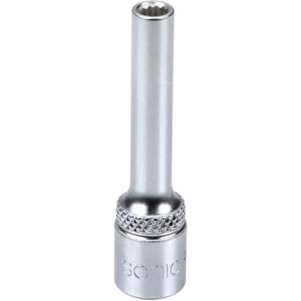 12-zijdige dopsleutel 1/4" 4mm, lange uitvoering