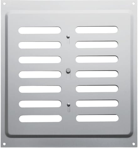 Ovaal ventilatierooster 260 x 240 mm, roestvrij staal, verstelbaar