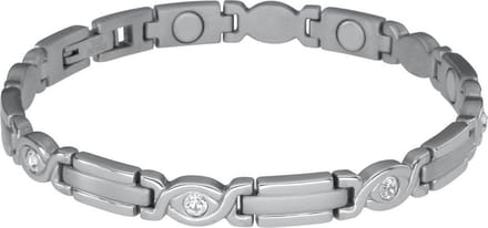 Magneet Armband Lady Zilverkleurig Zirkonia-M