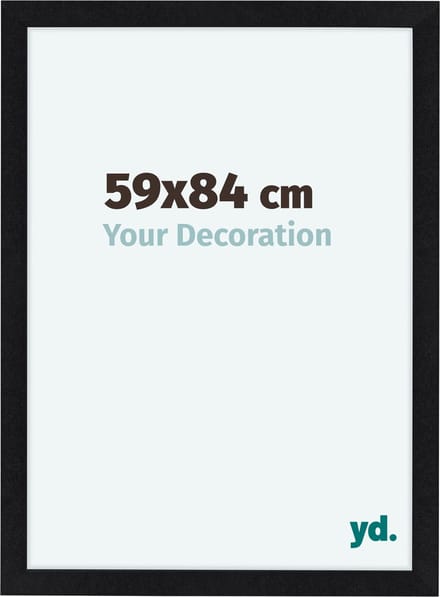 Your Decoration - Fotolijst 59x84 cm - MDF - Zwart Mat - Como