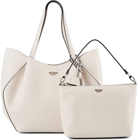 GUESS shopper Amorette 2 in 1 Tote Bag Cream White crème