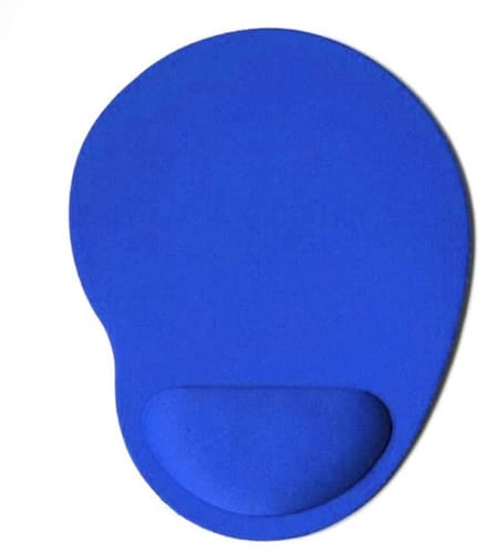 Gadgetpoint - Antislip Muismat - Polssteun - Mousepad - Rond Blauw