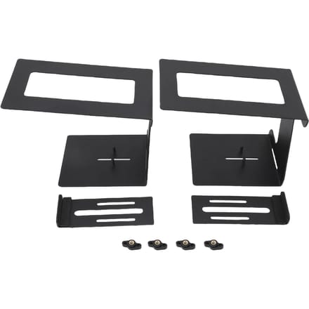 Desktop Luidsprekerstandaards met EVA Pads Koolstofstaal Desktop Luidsprekerverhogers voor Kleine Middelgrote Computer black