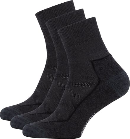 NOMAD® 3 Pack Coolmax Quarter Wandelsokken | Maat 35-38 Grijs |Medium demping | Elastische wreef band