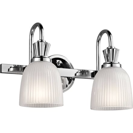 Kichler LED Badkamerarmatuur Cora | 3W 3000K 300Lm 830 | IP44 | Dimbaar | Polished Chrome