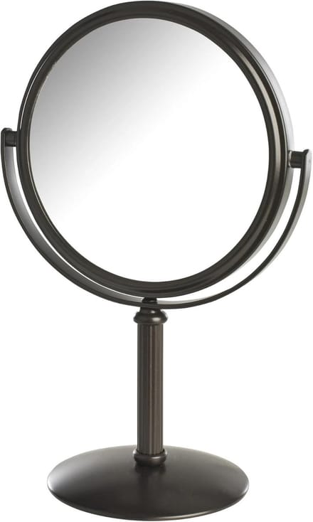 Vergroot Make-up Tafelspiegel 5x en 1x Vergroting Badkamer Spiegel Brons