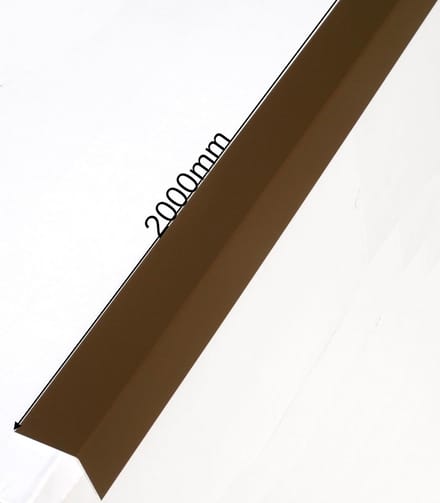Aluminium Hoekprofiel 90 Graden 2 Meter Lang RAL 8014 Donkerbruin (200x100mm)