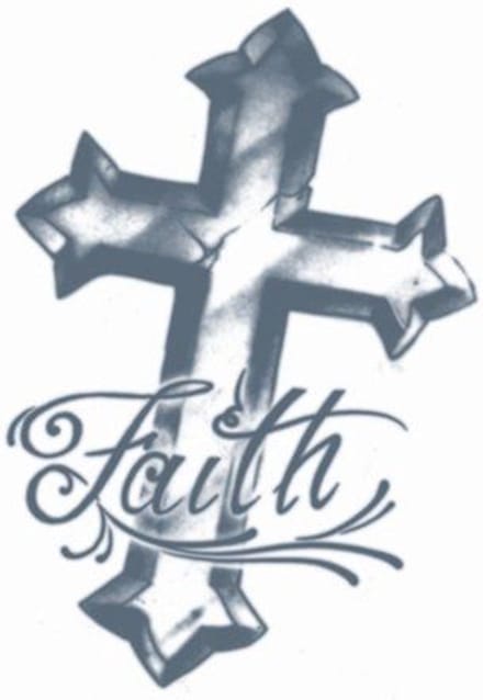 Tattoo Faith Cross - Stempel