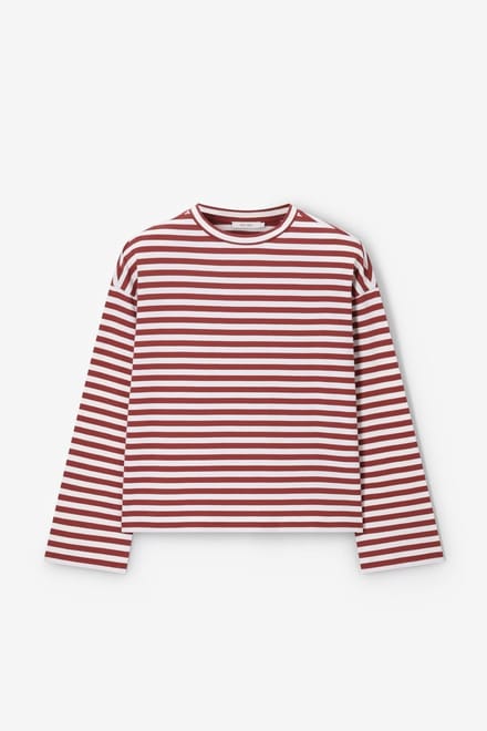 Sissy-Boy - Donkerrood gestreept T-shirt