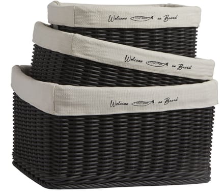 Marine Business Hawaii zwarte Manden Set - 3 stuks