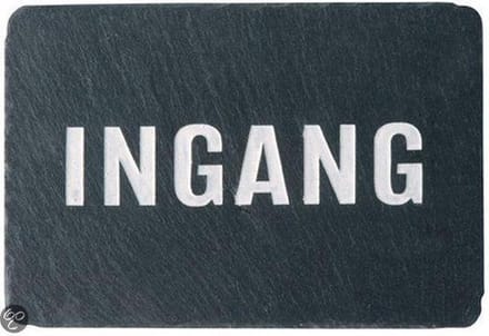 Esschert Design - Leisteen deurplaat 'ingang' DP009
