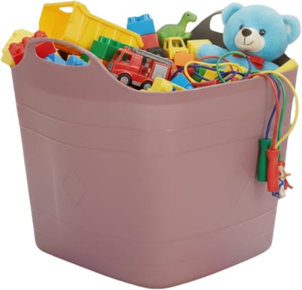 Storage solutions speelgoedmand - roze - 25 l - kunststof - 40 x 35 cm - opbergmand