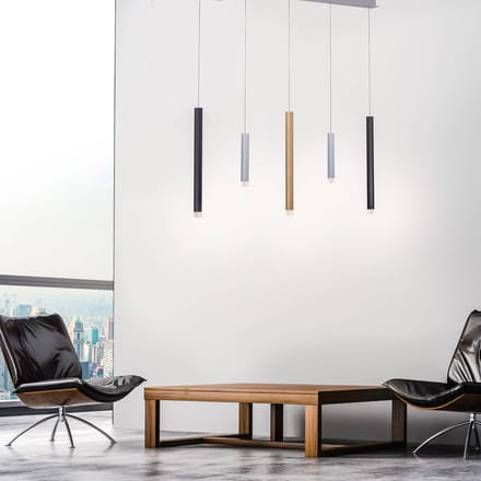 LED hanglamp PURE Gemin, veelkleurig, 5-lamps
