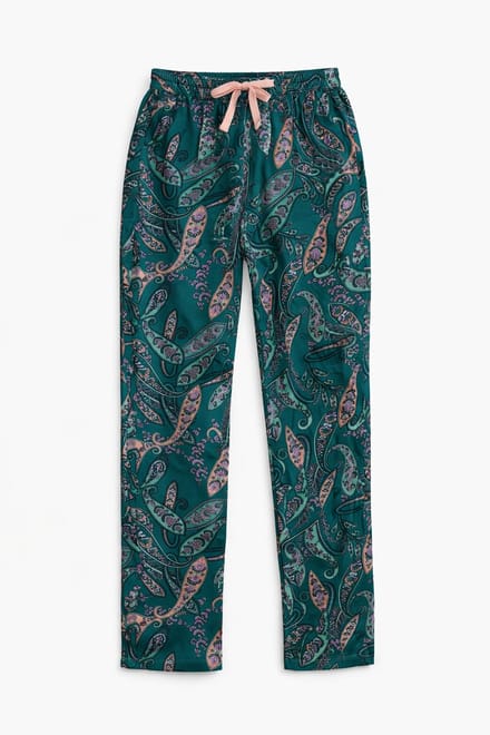 Cyell - Iconic Paisley - Sea Green - Pyjama Broek - Maat 42