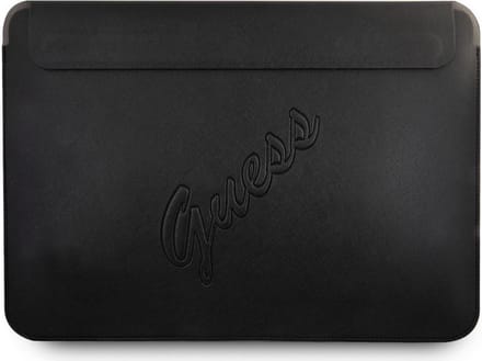 Guess Saffiano Vintage Laptoptas - o.a. MacBook (13"/14") - Zwart