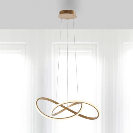JUST LIGHT. GmbH LED hanglamp Maria, dimbaar, messing