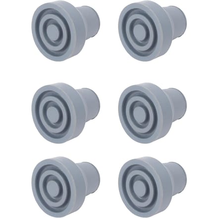 19mm 6 stuks Rubberen Stokdoppen Slijtvast Stabiel Zwaar Uitgevoerd Zacht Rubber Krukdoppen Vervanging gray