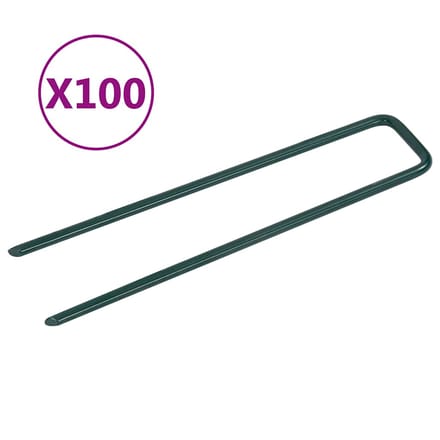 vidaXL - Kunstgraspennen - 100 - st - U-vormig - ijzer