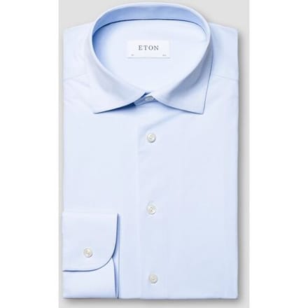 Eton Overhemd Four-Way Stretch Uni Licht Blauw / male
