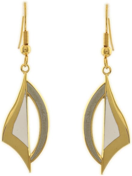 Behave - Oorringen dames - wit - 5 cm