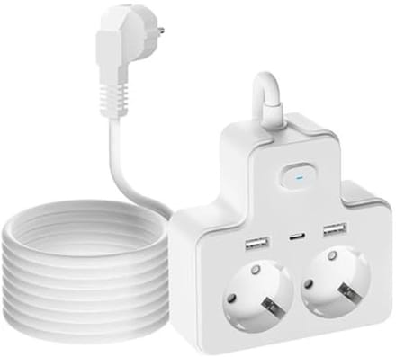 Stekkeradapter met USB en dubbele stopcontact