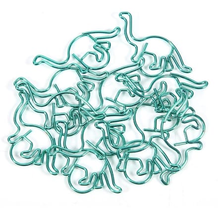 12 Stuks Clip Dinosaurusvormig Kleurgecoat Multifunctioneel Verdikt Paperclip 3x3cm blue
