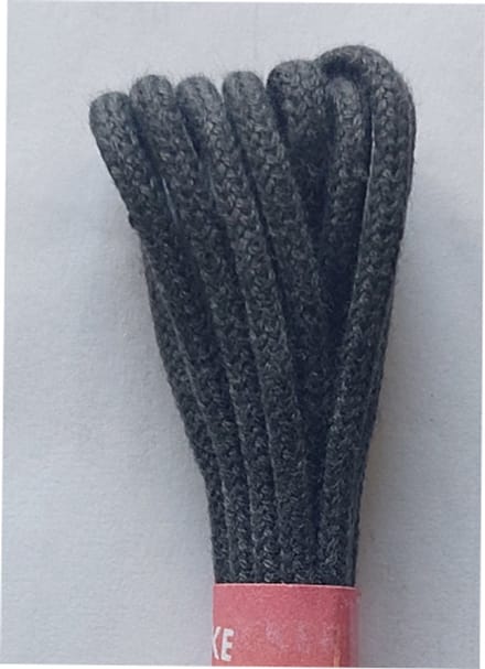 Strickers Veter - Donker Grijs - Dun Rond - Lengte 90 cm - Dikte 2,5 mm - Schoenveter