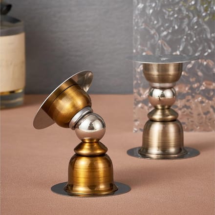 Magnetische Deurstopper - Deuropvanger Deurvanger - Deur Open Houden - Flexibele Montage - 15x15x15 cm - Groen Brons