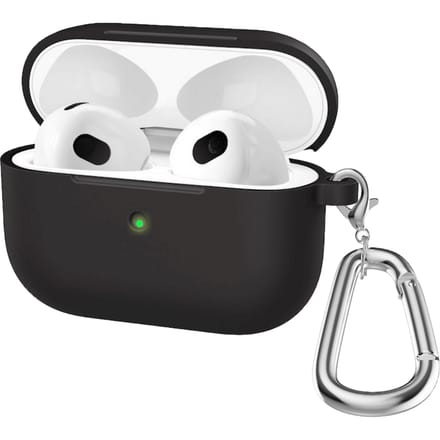 CaseBody Stevig Siliconen AirPods 3 Hoesje Zwart