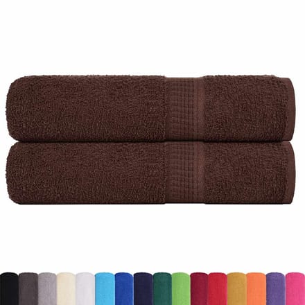 vidaXL - Handdoeken - FROGN - 2 - st - 50x100 - cm - 360 - g/m² - bruin