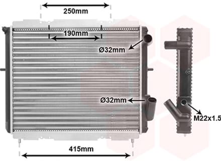 Van Wezel - RADIATOR VOOR RENAULT CLIO 1990-1998 7700804240