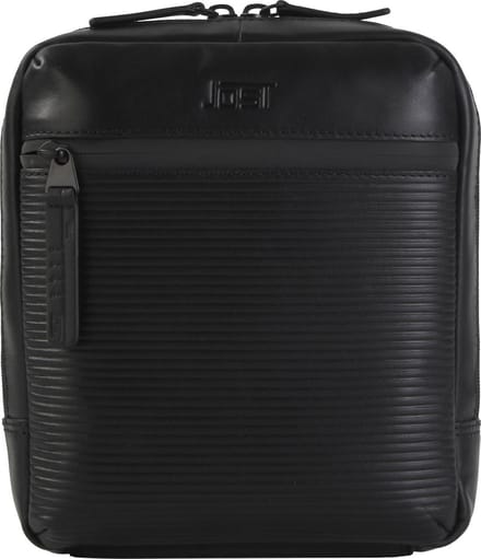 JOST Leren Schoudertas Aarhus Zip Shoulder Bag Black Zwart