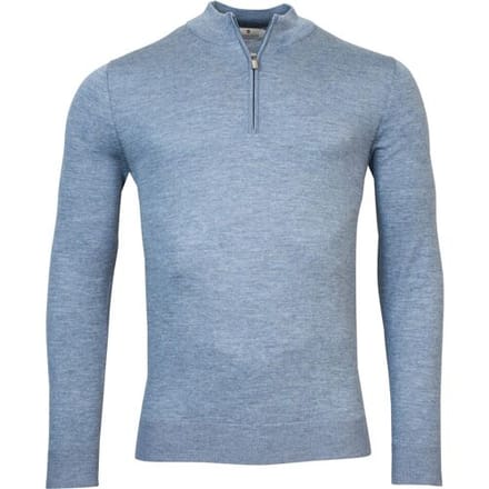 Thomas Maine Trui Pullover Shirt Style Zip Single Knit Blauw / male