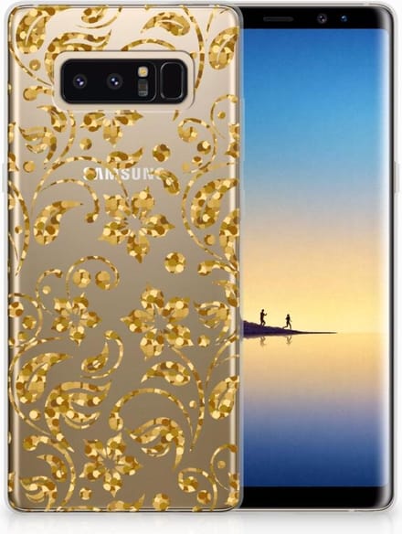 Samsung Galaxy Note 8 TPU Case Gouden Bloemen