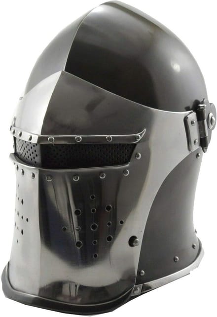 Middeleeuwse Barbuta Helm Ridders Tempeliers