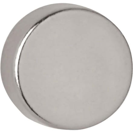 MAUL Magneet rond 10 stuks 1,5 kg staal metaal Neodymium magnetisch Ø 0.8 x 0.3 cm zilver