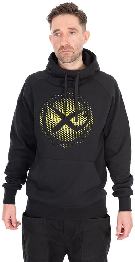 Matrix Large Fade Logo Hoody Black-Lime – Comfortabele Hoody met Groot Matrix Logo - Maat : Medium