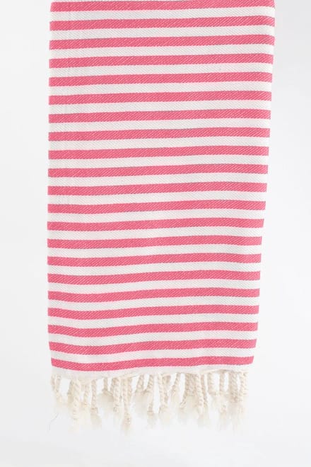 Knidos – Turkse hamamdoek – 100x180 cm – katoen – licht & sneldrogend – roze