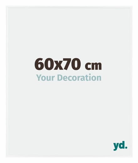 Your Decoration - Fotolijst 60x70 cm - Kunststof - Wit Hoogglans - Evry