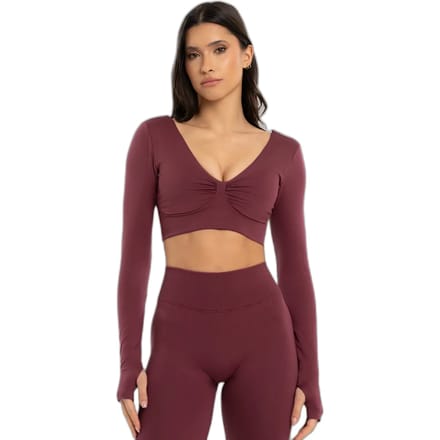 Dames lange tops Gym Glamour Seamless open back