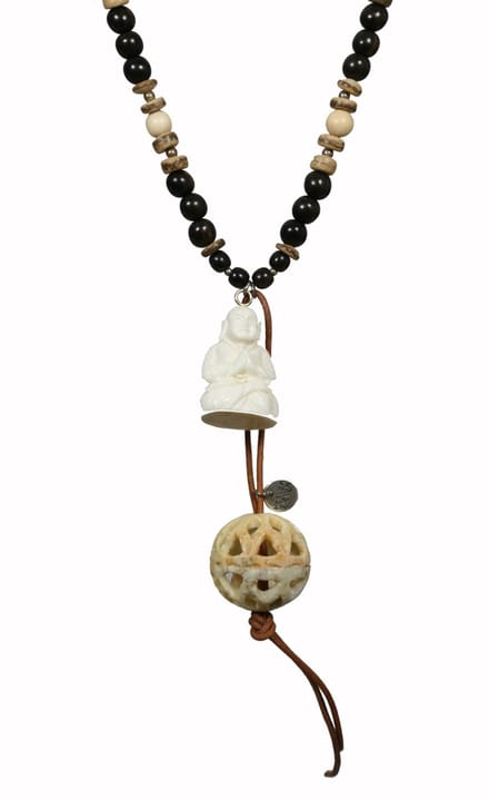 Heaven Eleven - bruine met handgesneden buddha